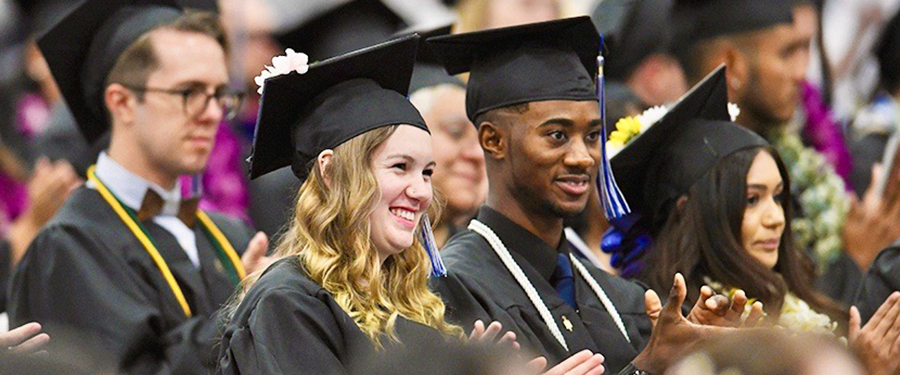 Graduates at Commencement Ceremony